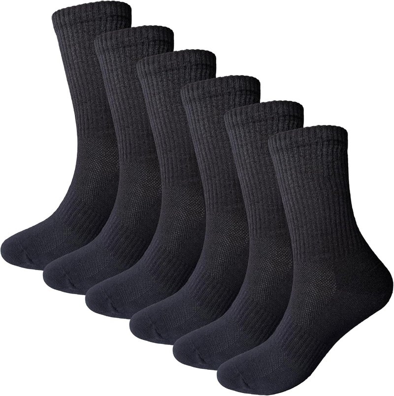 WindCrosser Womens Anti Odor Blister Resistant Seamless Breathable Cotton Crew Running Hiking Dress Socks,Size 6-10 - Image 1